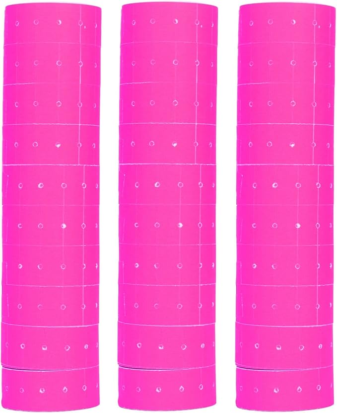 Pricing Labels, 30 Rolls 15000 Price Gun Labels for Mx-5500 M5500 White Price Marker Stickers Label Paper Tag Labels 21x12mm(Rose)