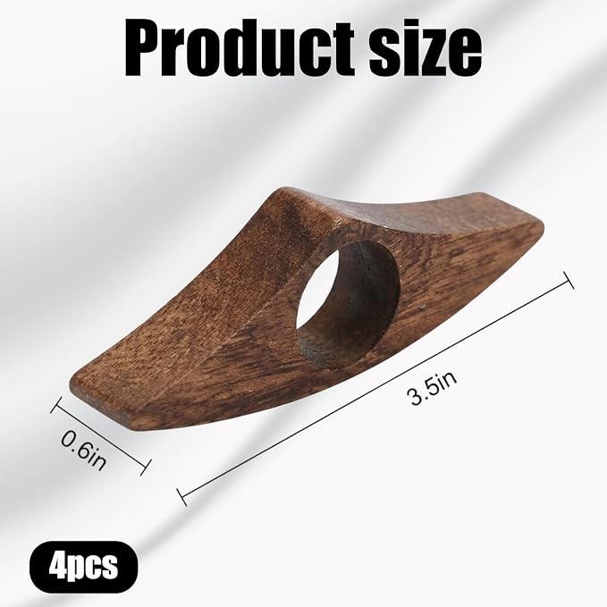 4PCS Thumb Page Holder, Book Holder Thumb for One-Handed Reading, Set of Wooden Page Holders for Avid Readers and Travel