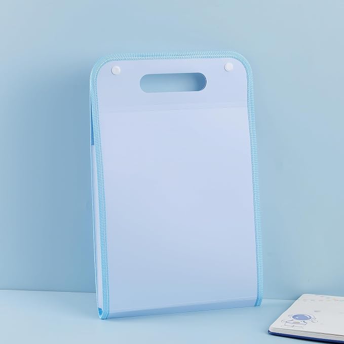 Vertical Accordion File Folder,13 Pockets Expanding File Organize with Labels,A4 Letter Size Paper Document Receipt Organizer Accordion Filing Folder for Classroom, Home,Office.(Blue)