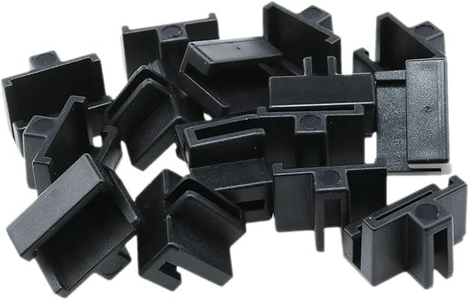 Hanging Folder Track Clamp Drawer File Cabinet Hook Dedicated Storage Black Folder Plastic Track Clamp for Wooden Drawer Plastic Square File Cabinet Clip 15pcs