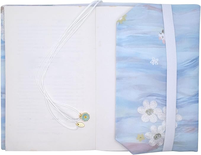 BLBMH 6x9 Bible Book Cover for Women, Non-Stretch Fabric Protector for Paperback, Handmade Soft Cloth Sleeve with Bookmark for Journals Notebooks | Privacy Reading Gift - Flower B