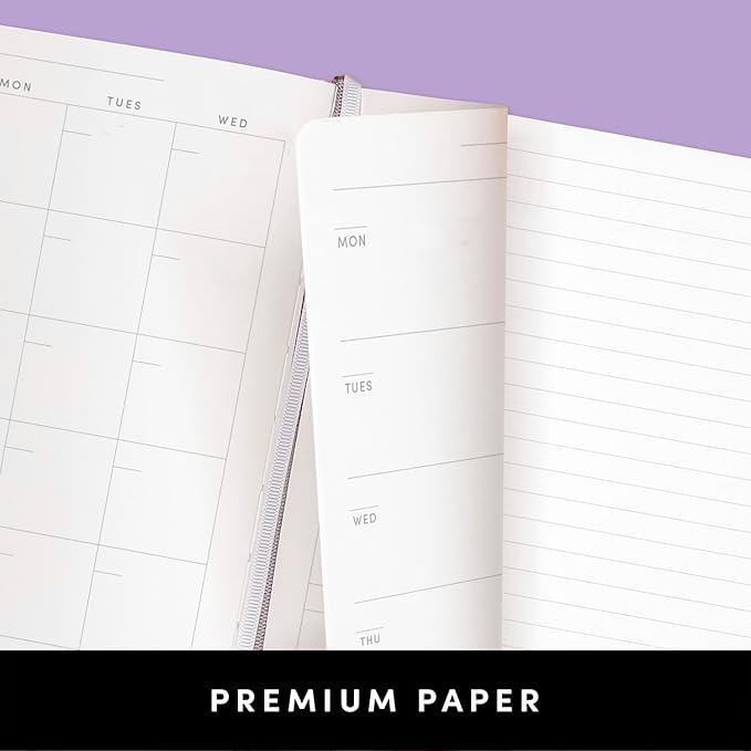 PAPERAGE Undated Weekly & Monthly Hardcover Planner (Green), 5.6 in x 8 in, Includes Lined Note Pages & 2 Sticker Sheets
