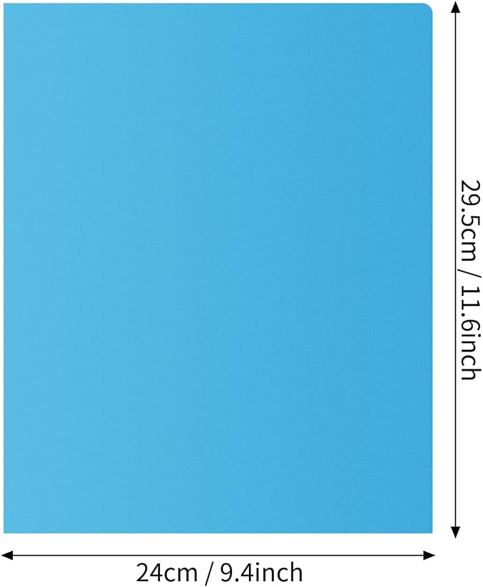 EOOUT 32pcs Plastic Folders with Pockets, Heavy Duty Folders with 4 Pockets for Office and School, Letter Size, 8 Assorted Colors