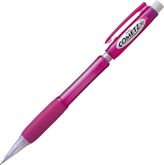 Pentel Cometz Automatic Pencil, 0.9mm, Pink Barrel, Box of 12 (AX119P)