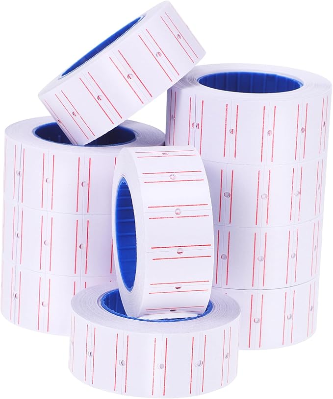 NUOBESTY 10rolls Paper Pricing Labels Removable Sticker Tags Self-Adhesive for Jewelry Crochet Items Retail Stores