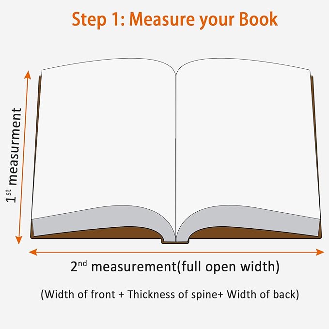 Clear Book Covers 50 PCS for 8 1/2" Tall Books, Adjustable Book Covers, Protect Against Wear and Tear, Water and Dust, Archival Safe, Adjustable for Book Size: 8 1/2" Tall x Up to 15" Long (50 Pack)