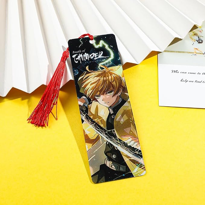 Anime Demon Kamado Acrylic Bookmark - Anime Tanjiron Zenitsu Giyuu Kyoujurou Figure Page Mark Reading Tool, Holiday Gifts for Reading Fans Book Lovers Bookworm (Style C)