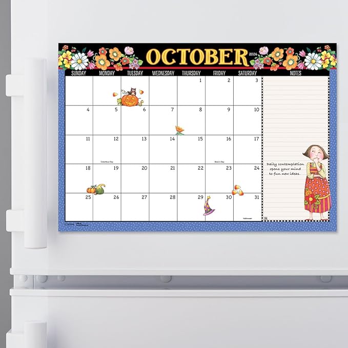 Current 2026-2027 Mary Englebreit Desk Calendar Pad, 11-Inch x 16-1/4-Inch Size, Large 24-Month Bookstore-Quality Calendars for Kitchen & Office