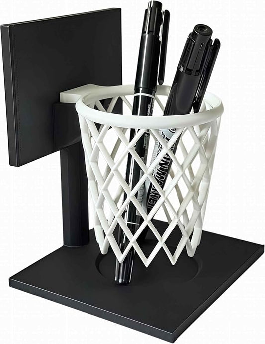 Funny Pen Holder for Desk, Unique Cool Pen Holder, Funny Office Desk Accessories for Men, Cool Office Desk Decor Gadgets, Unique Office Desk Accessories, Basketball Decor Gift