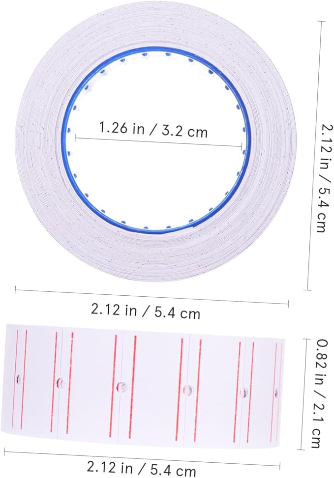KALLORY 10Rolls Self Adhesive Price Labels Strong Adhesion Pricing Stickers for Retail Stores Small Businesses Usage Efficient Price Marker Labeler Tags
