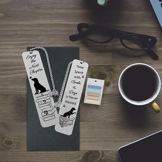 Dog Bookmark Gift for Women, Dog Mom Gifts for Women for Men for Dog Lovers Metals Book Pacge Markers for Kids Funny Dog Gifts