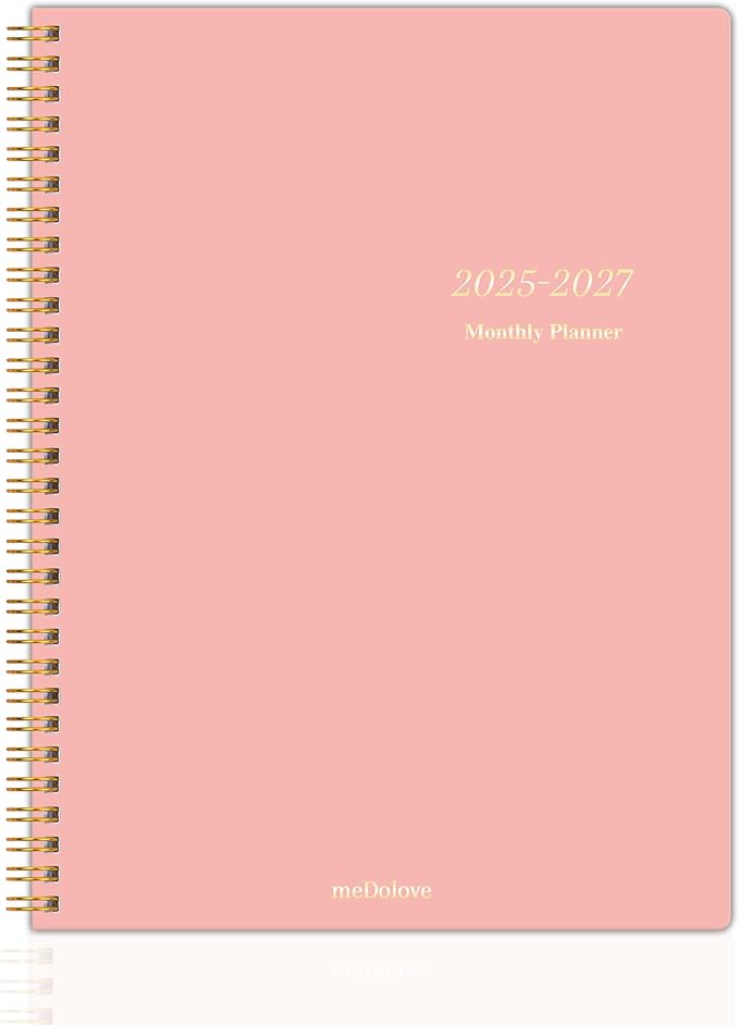 2026-2027 Monthly Planner, Calender Planner from Jan 2026 - Jun 2027, 18 Months for Planning with Habit Tracker, To-Do List, Goals,Summary ,7.5" x 10", Spiral Bindding for Personal Organizer and Office Supplies Pink
