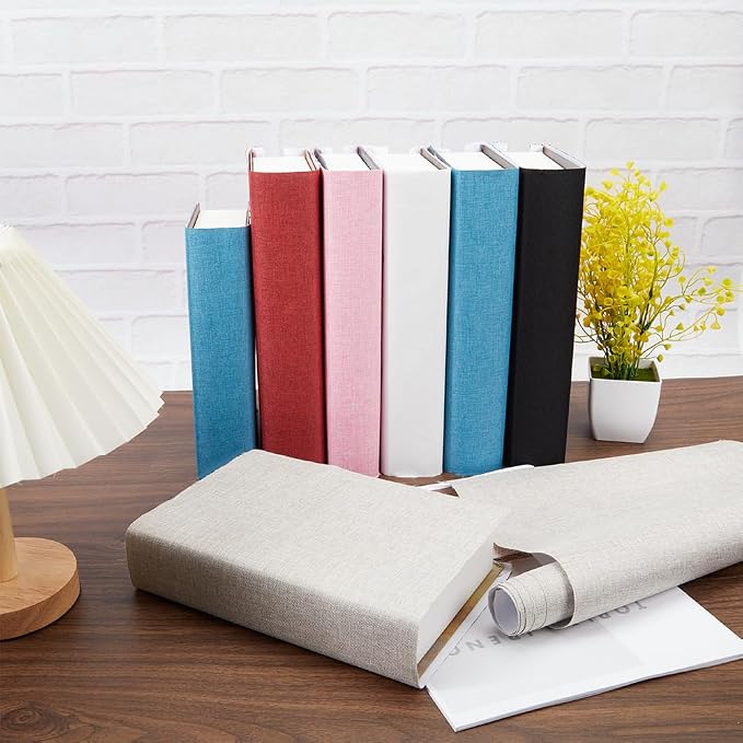 CRASPIRE Book Cloth for Book Binding 51 x 11.8in Grey Fabric Surface Paper Backed A3-A8 Linen Bookcover Album Scrapbooking Archival DIY Covering Protector Bookcloth Bookbinding Supplies