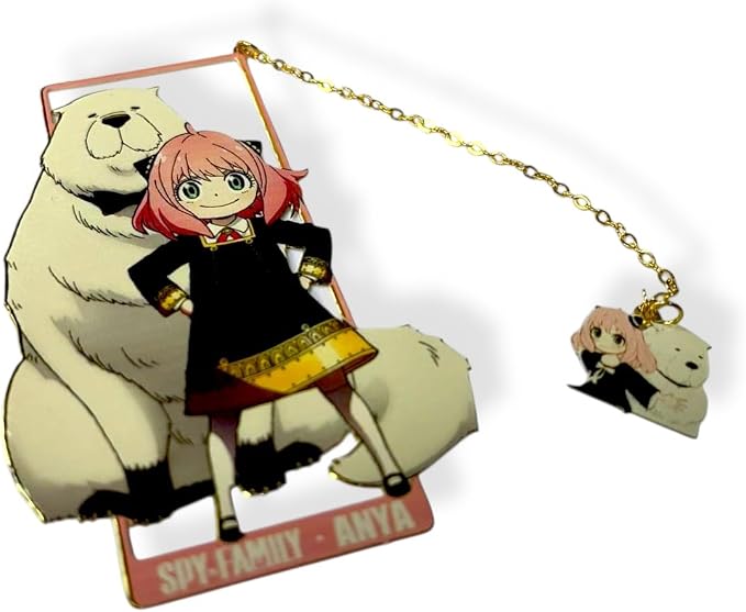 Anime Bookmark Gojo Satoru Metal Bookmark with Chain Japanese Style Manga Accessories Otaku Collectible Reading Gift Anime Gifts Gojo Gifts Book Lover Present Japanese Anime Merch (WAKUWAKU)