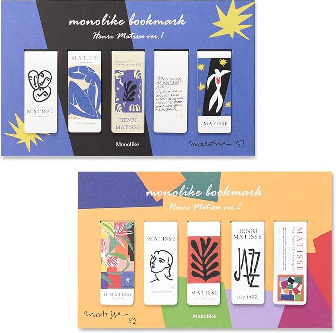 Monolike Magnetic Bookmarks Henri Matisse ver.1 + ver.2, 10 Pieces
