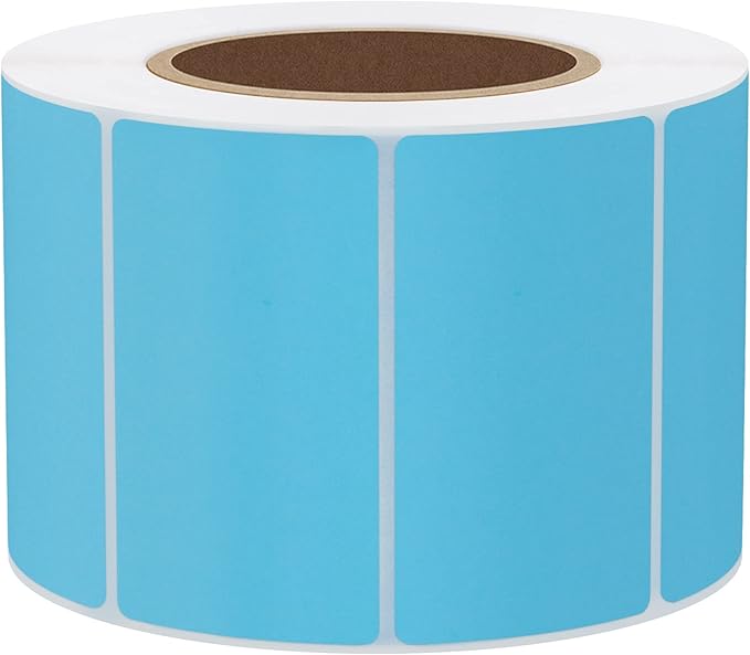 Hybsk 2.25x1.25 inch Color Direct Thermal Labels for Shipping, Barcodes, Address, Compatible with Rollo Label Printer & Zebra Desktop Printers (2.25"x1.25",Light Blue)
