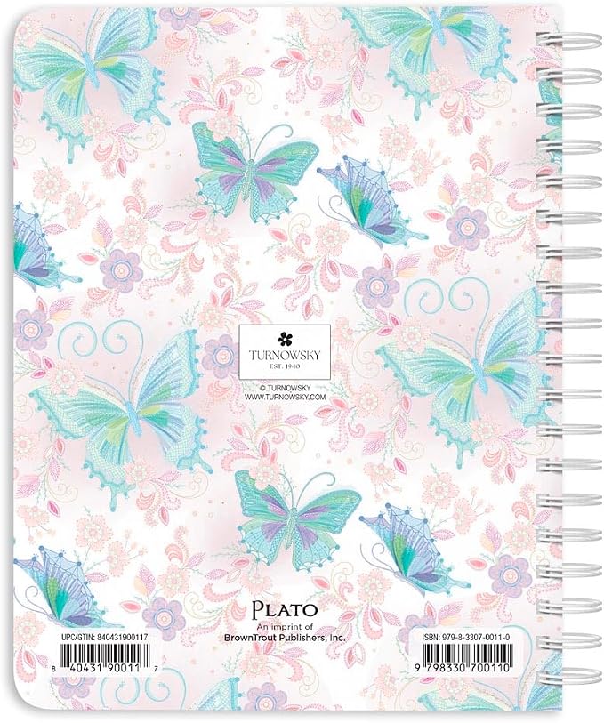 House of Turnowsky | 2026 6 x 7.75 Inch 18 Months Weekly Desk Planner | Foil Stamped Cover | July 2025 - December 2026 | Plato | Planning Stationery