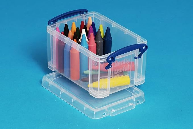 Really Useful Box Plastic Storage 0.7 Litre Clear (Pack of 8)