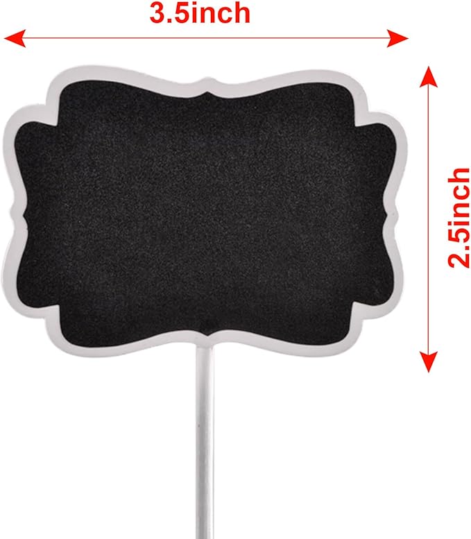 Food Labels for Party Buffet, Wood Mini Chalkboards Signs for Food with Stand, Food Signs for Party Buffet, for Message Board Signs, Place Cards for Weddings, Table Numbers, by UCEC