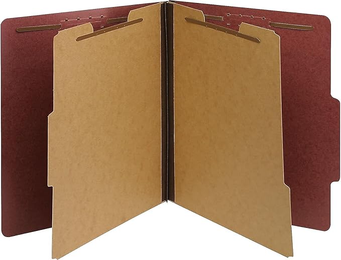 Pendaflex Moisture-Resistant Classification Folders, Letter Size, Red, 10 Count (Pack of 1)