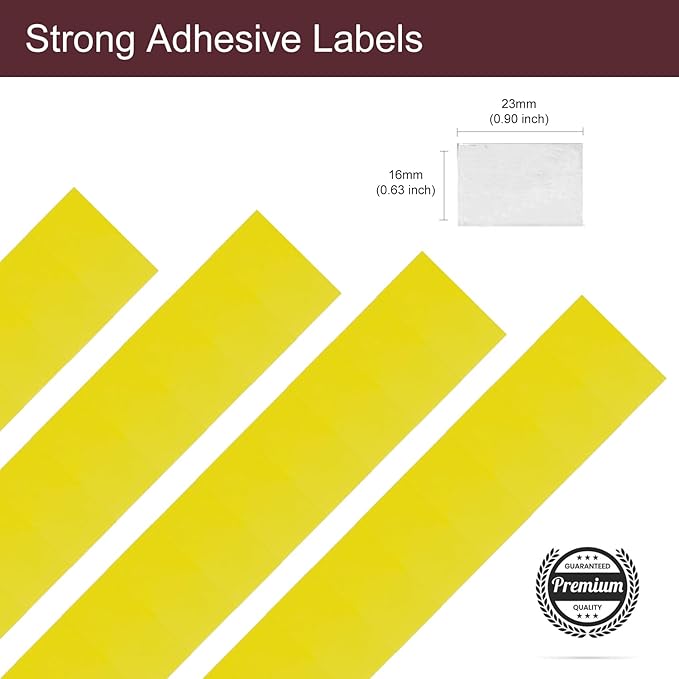 Motex 2 Line Blank Labels - 10,000 Fluorescent Yellow Blank Price and Date Gun Labels, Fits MX-2316