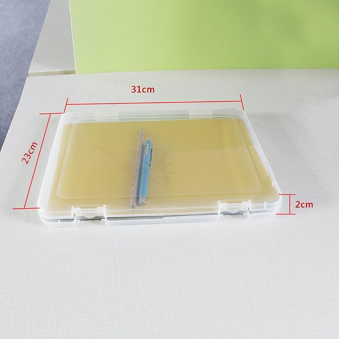 Co-link Portable A4 File Box Transparent Plastic Box Office Supplies Holder Document Paper Organizers Case PP Storage Collections Container Magazine Organizers Box Case 2pcs (11.8 x 8.3 x 0.8inch)