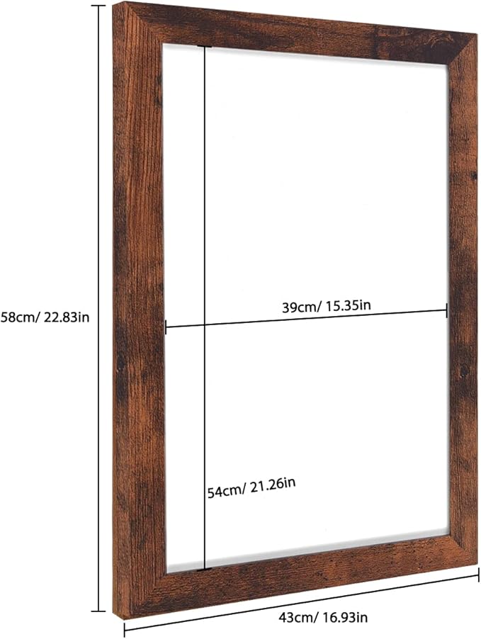 Dry Erase White Board for Wall, Large Magnetic Whiteboard, Hanging Board for Decoration/Planning/Kitchen Grocery List/Drawing, for Office/School/Home17.7"x 23.6"