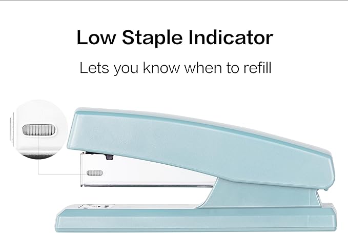 Deli Stapler, Desktop Staplers with 640 Staples, Office Stapler, 25 Sheet Capacity, Blue