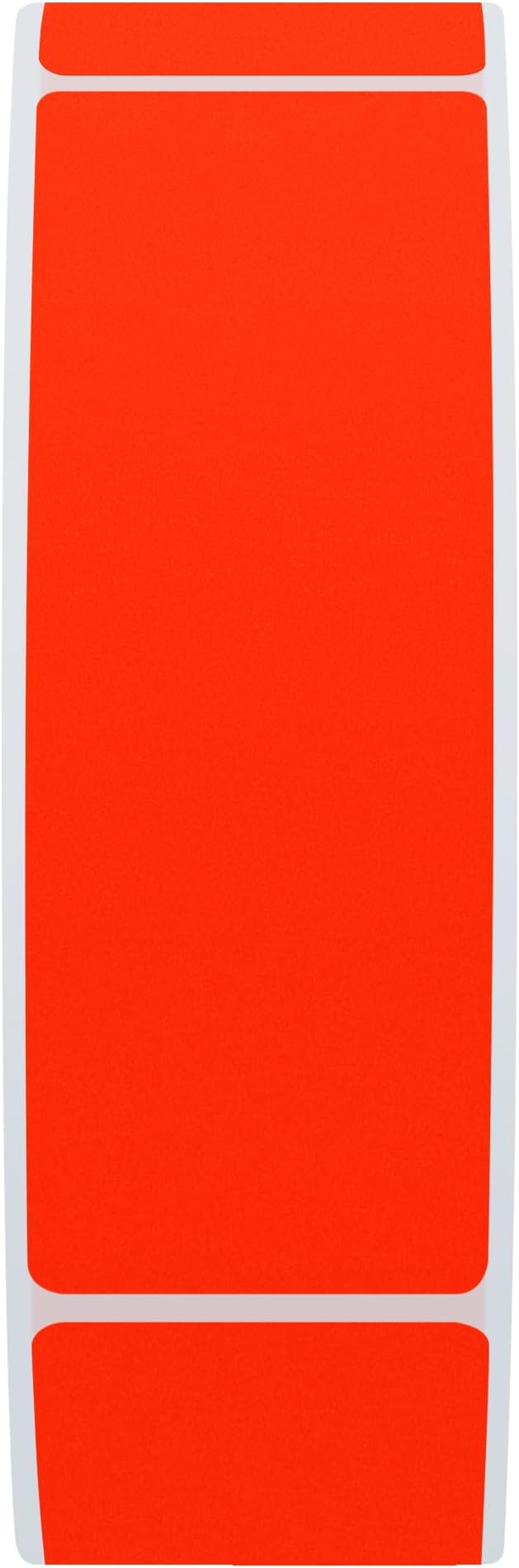 Hybsk 1x3 Inch Color-Code Labels Fluorescent Red Sticker Rectangle 500 Labels Per Roll (Fluorescent Red)