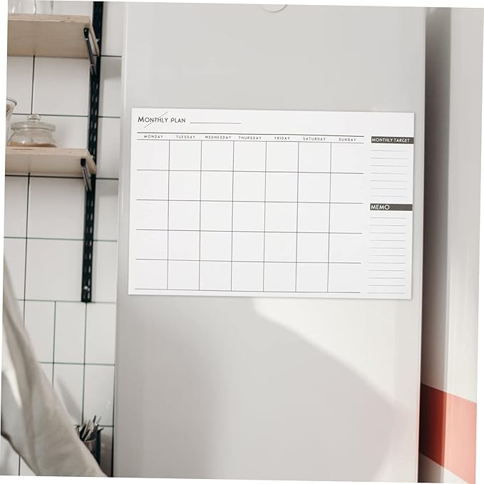 KALLORY Simple Month Schedule Work Planner Notepad Monthly Scheduler for Students Office and Home Use Practical Desk Calendar for Study and Work Organization