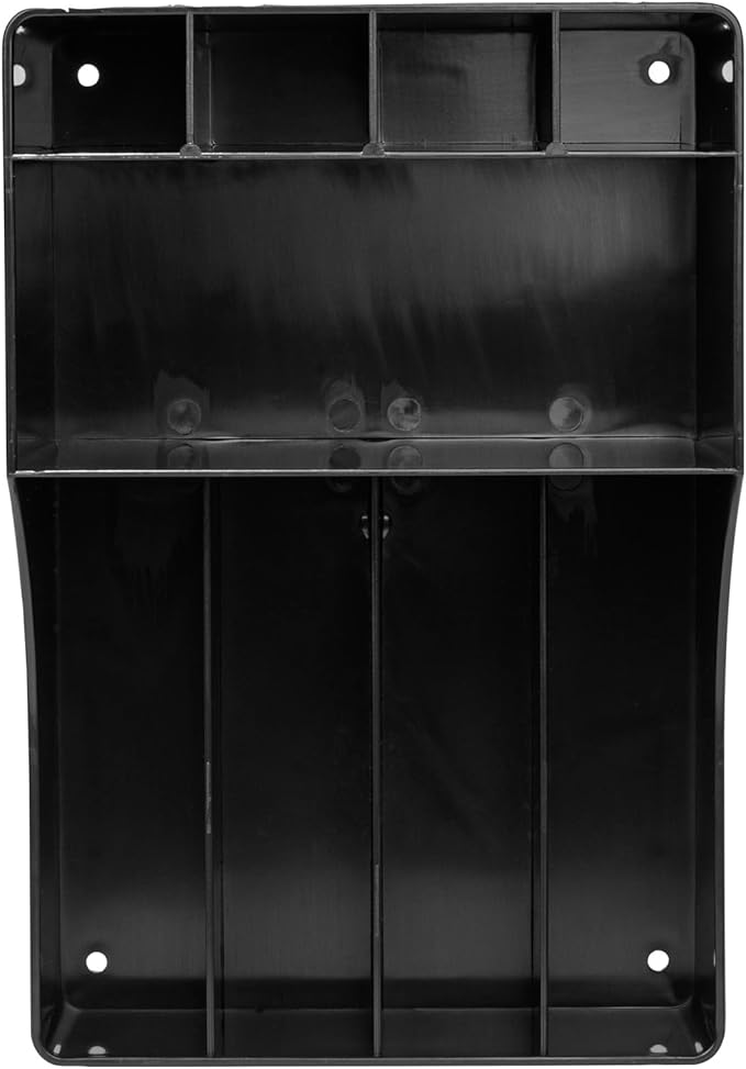 Restaurantware Restpresso Coffee Bar Organizer, 1 Count Durable 9 Compartments, Compact Size, Black Plastic Tabletop Coffee Supplies Organizer For Homes, Office Spaces, Breakrooms, and Lounges