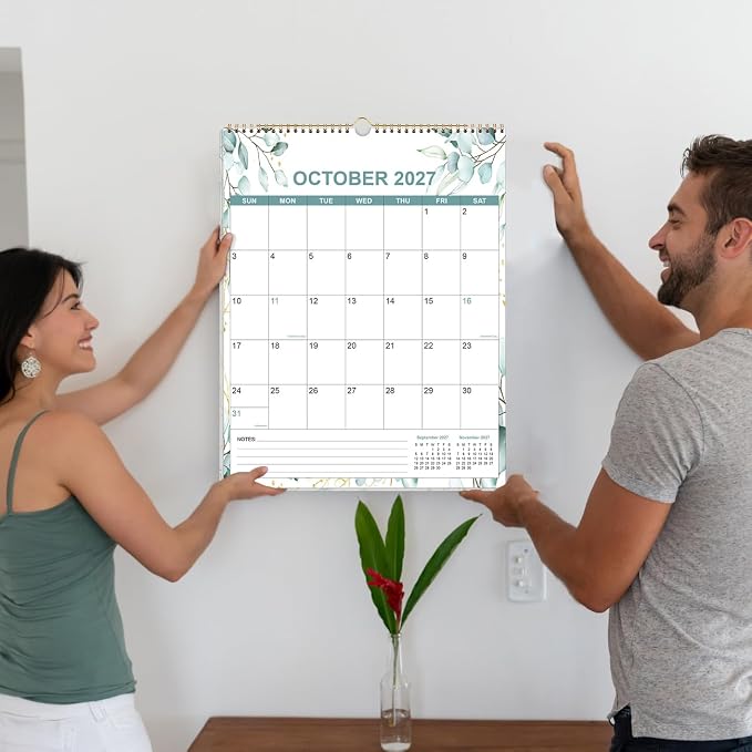 2026-2027 Calendar - Calendar 2026-2027 from June 2026 - December 2027, 19 Months Calendar/Planner with Thick Paper, 12" x 14.5", Vertical, Leaf