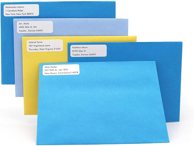 ChromaLabel 0.75 x 2.25 Inch Printable Address Labels for Laser & Inkjet Printers, 825/Pack, 25 Sheets