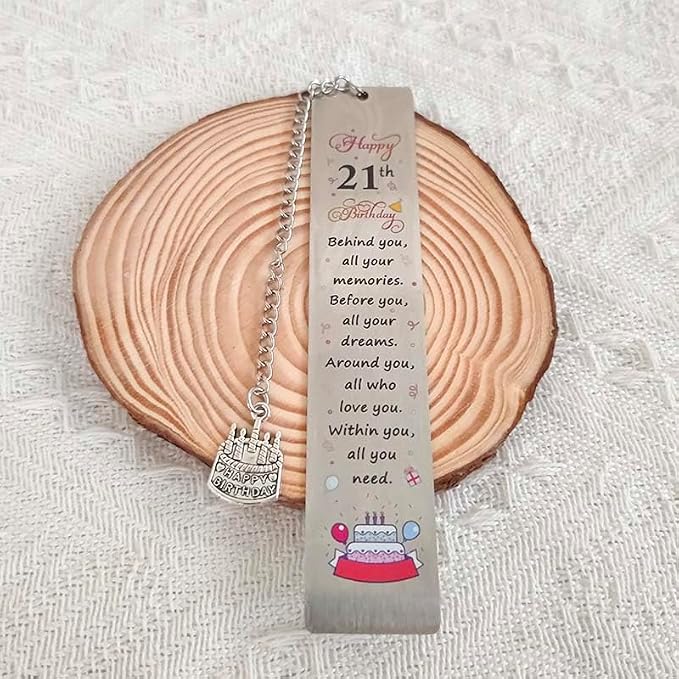21 Year Old Birthday Gifts Bookmarks Behind You All Your Memories Bookmark | Book Markers for Reading Book Lover 21st Birthday Gifts for Her Him 21 Yrs Old Girlfriend Birthday Gift