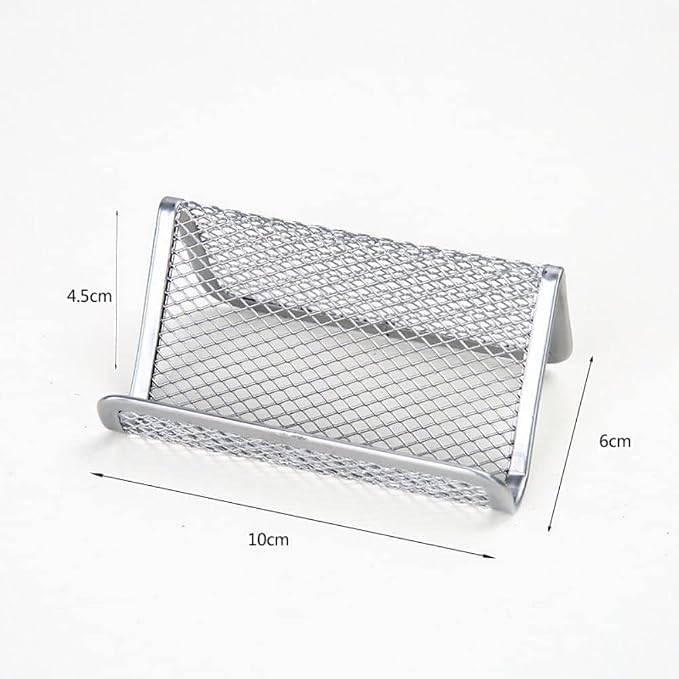 1pc Black Metal Business Card Display Holder,Office Desktop Credit Name Card Case,Office Card Collection Organizers Desk Storage Stand Index Card Filing Products,Desk Accessories