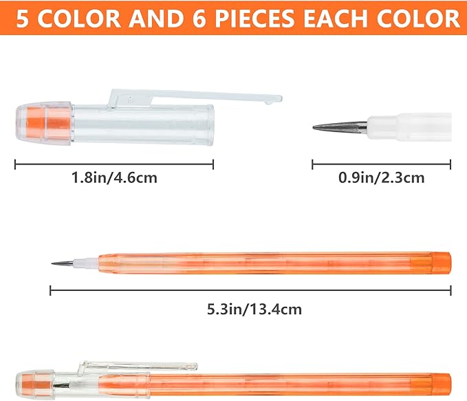 Kolewo4ever 36pcs HB Pencils Kawaii Cute Multipoint Pencil Push Translucent Non Sharpening Stackable Pencils Pop Up Plastic Pencil for Classroom Rewards Carnival Prizes (Normal)