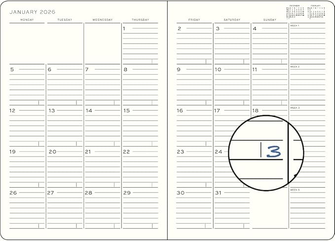 LEUCHTTURM1917 - Monthly Planner & Notebook 2026, Softcover, Composition (B5), Ruled, Forest Green (Nov 1, 2025 - Feb 28, 2027)