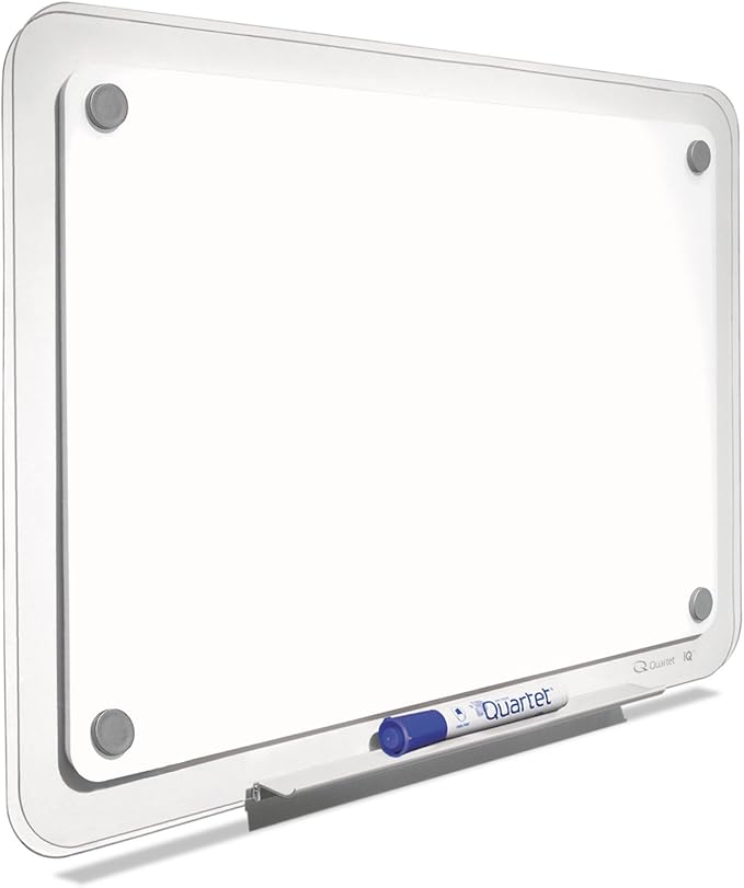 Quartet iQTotal Erase Marker Board, 11 x 6 3/4 Inches, White, Translucent Frame (TM1107)