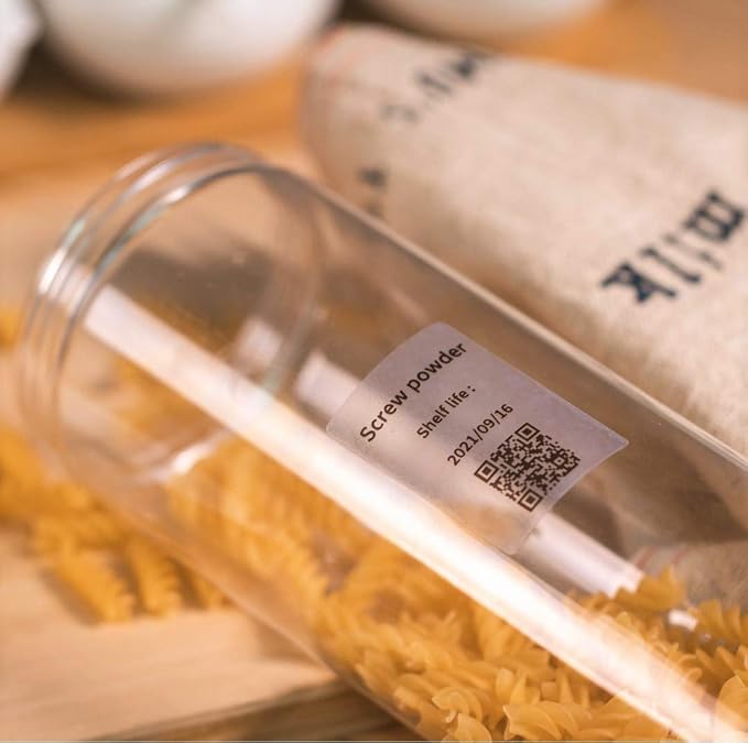 Phomemo Transparent Thermal Labels-3 Roll 390 Labels for M110/M100/M220/M221/M108 Label Printer,1.57"x 2.36" (40mm x 60mm), 130 Labels/Roll, for Barcode/Address/Mailing/Logo/Business/Home Tag