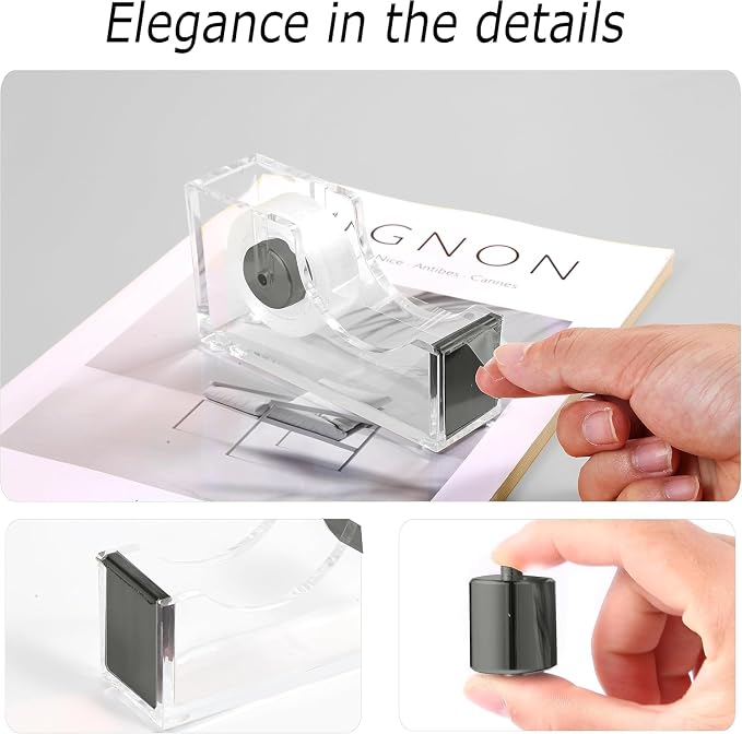 Gawsey Black Desk Organizers and Accessories with Desk Organizer 360° Rotating Pen Holder and Office Supplies, Cute Stationery Supplies Set
