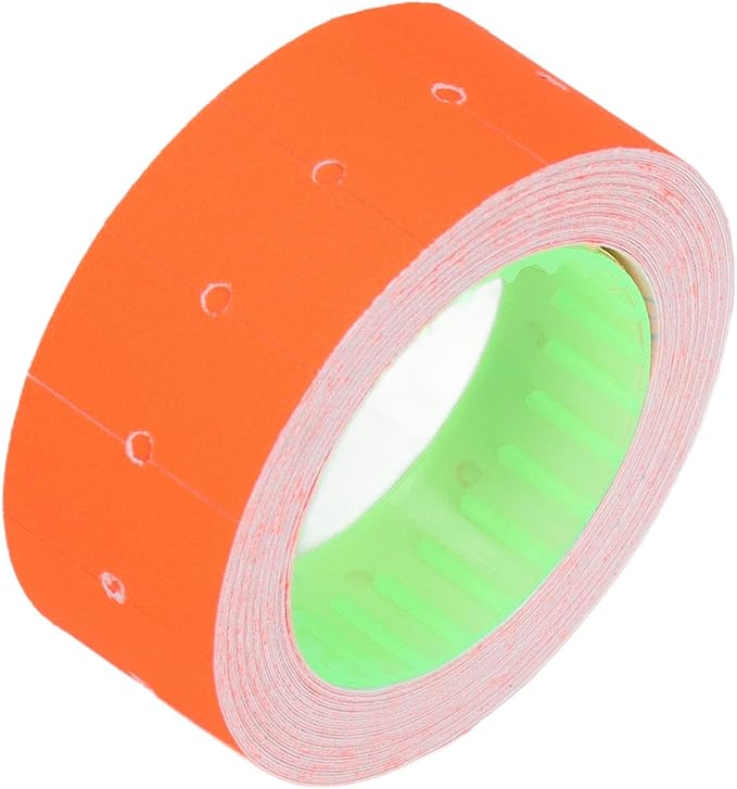 Pricing Labels Roll, 15000pcs 21x12mm Adhesive Price Tags with Red Line for Price Gun Labelers Compatible with MX5500 M5500 AK813 HG979 (Fluorescent Green) (Fluorescent Yellow) (Orange) (Red)