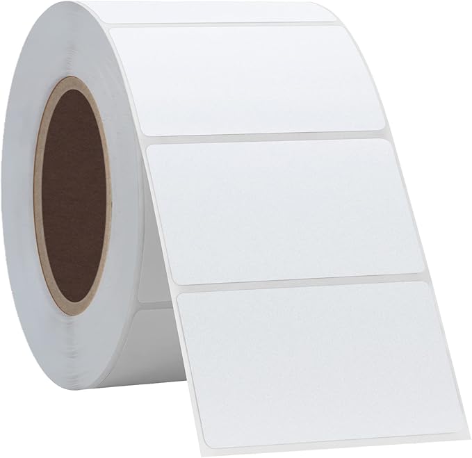 Hybsk 2.25x1.25 inch Direct Thermal Labels for Barcodes, Address, Compatible with Rollo Label Printer & Zebra Desktop Printers (2.25"x1.25",4 Rolls White)