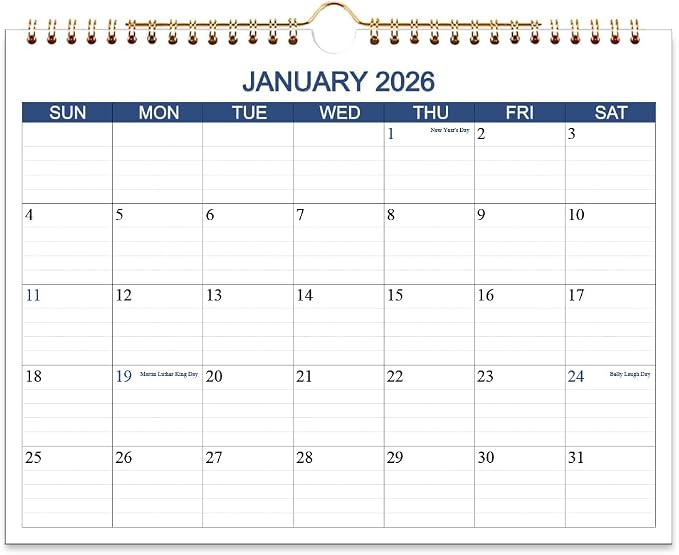Calendar 2026 2027 - Wall Calendar Runs Apr 2026 to Jun 2027-15 Months Calendar Planner with Thick Paper for Planning and Organizing for Home or Office, Blue Hanging Calendars, 8.5 x 11 Inches Calendars 26 2027