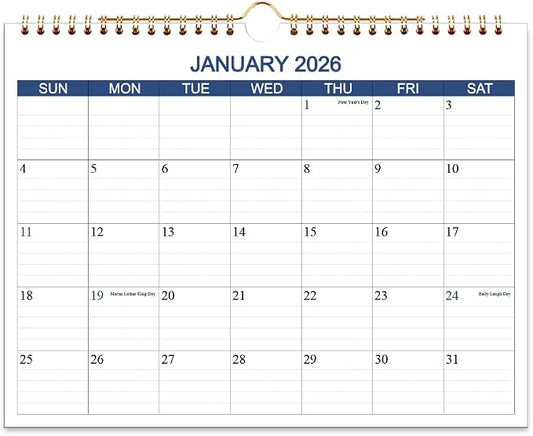 Calendar 2026 2027 - Wall Calendar Runs Apr 2026 to Jun 2027-15 Months Calendar Planner with Thick Paper for Planning and Organizing for Home or Office, Blue Hanging Calendars, 8.5 x 11 Inches Calendars 26 2027