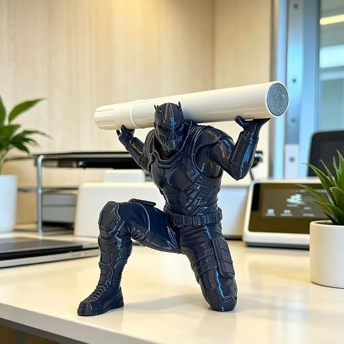 Ninja Pen Holder for Desk, Black Ninja Decor Pen Stand Pencil Holder Desk Accessories for Office Home Classroom (Black Special Forces)