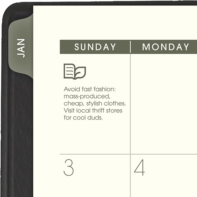 AT-A-Glance 2027 Appointment Book Planner, Weekly & Monthly, 5" x 8", Hourly, Recycled, Black (70100G0527)