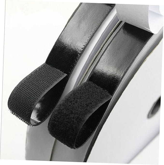 Lurrose 2cm x 5m Sticky Strips Hook Loop Adhesive Tape Durable Woven Nylon Fastener Double-Sided Adhesive for Electronics Construction