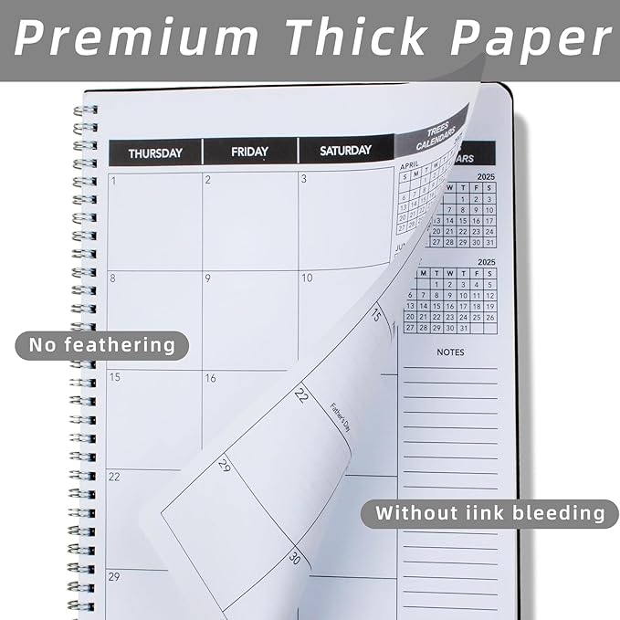 Monthly Academic Planner 2025-2026 Monthly Calendar Planner from Jan 2025 - Dec 2026, 9'' x 11'', Organize Schedule for School, Office, Family