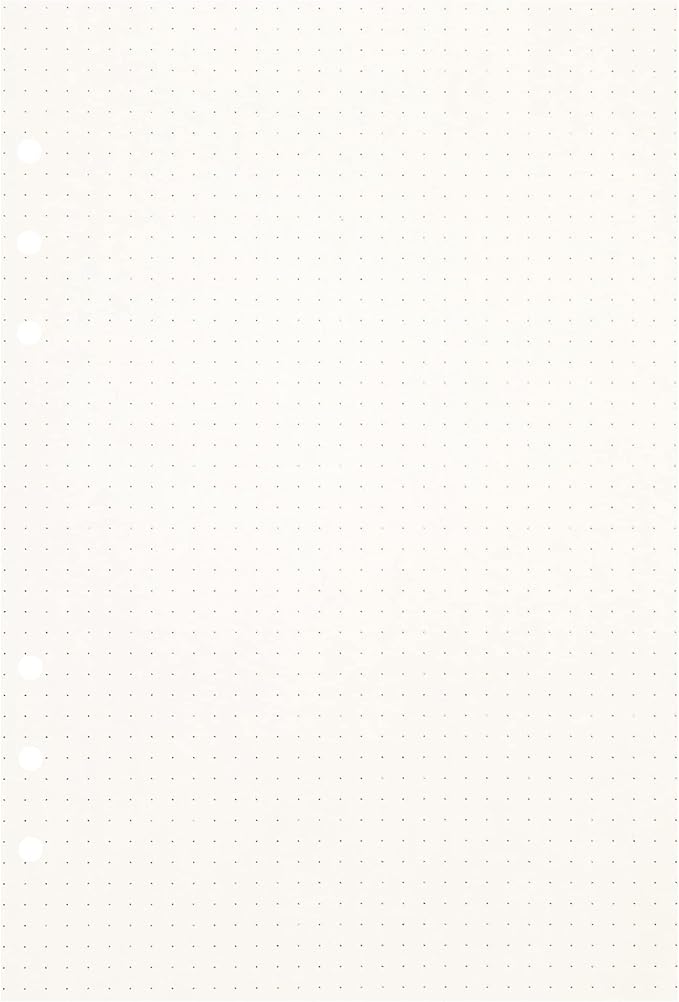 Zelten 3 Pack A5 135 Sheets/270 Pages Dotted Loose Leaf Punched Paper Refills Paper for 6 Hole Binder Personal Organizer Diary Notebook Refillable Planner