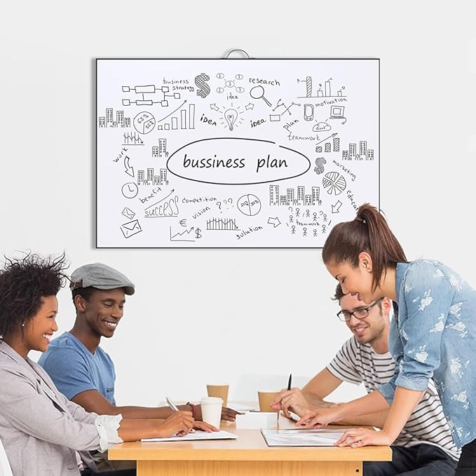 Dry Erase White Board for Wall,Large Magnetic Whiteboard, White Board for Office/Home/Kitchen/School, Aluminum Frame 23.6" X 35.4"
